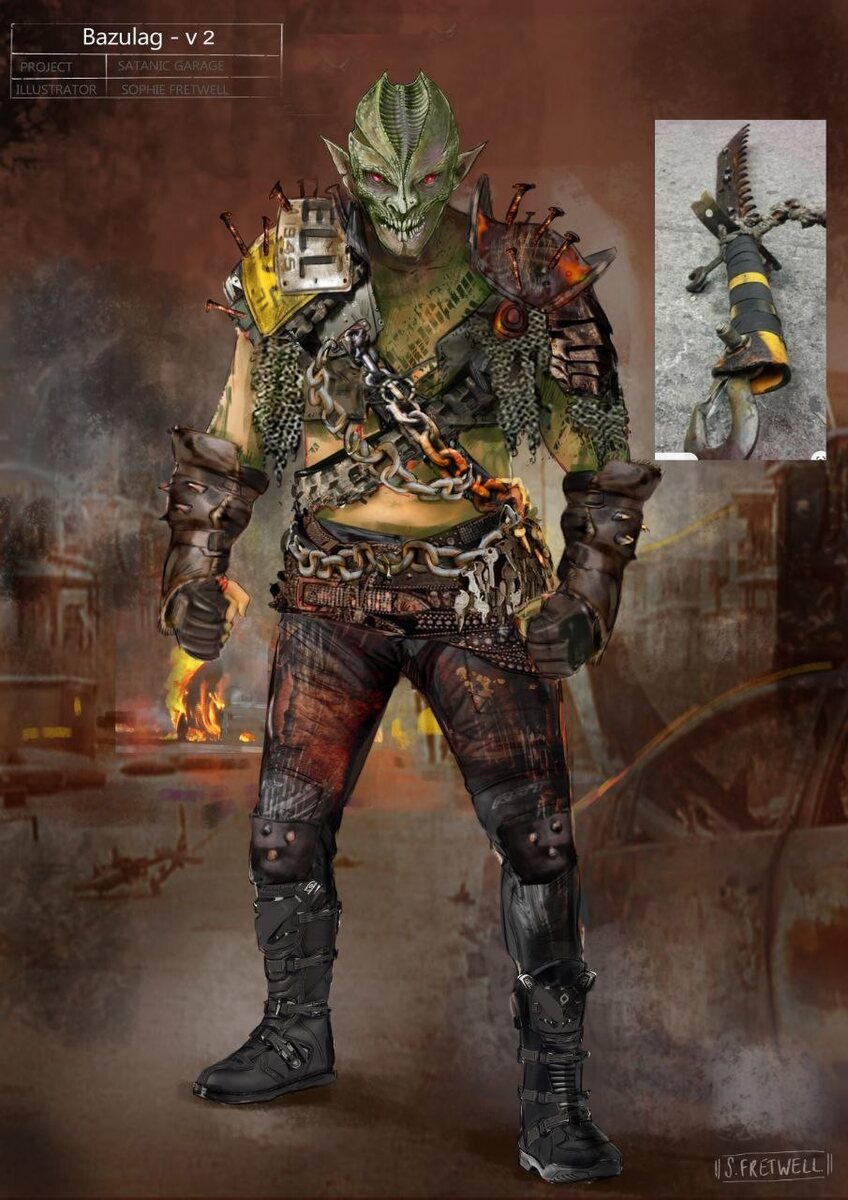 Costume Concept Art - Satanic Garage Management
