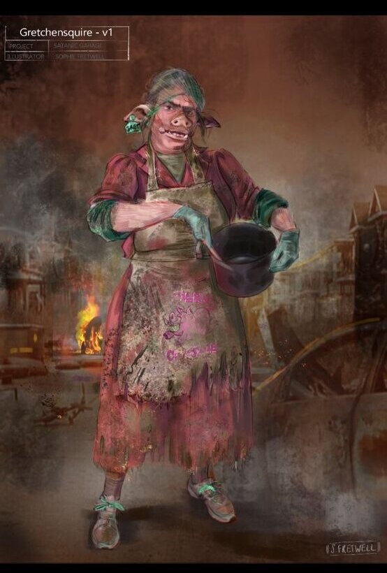 Costume Concept Art - Satanic Garage Management